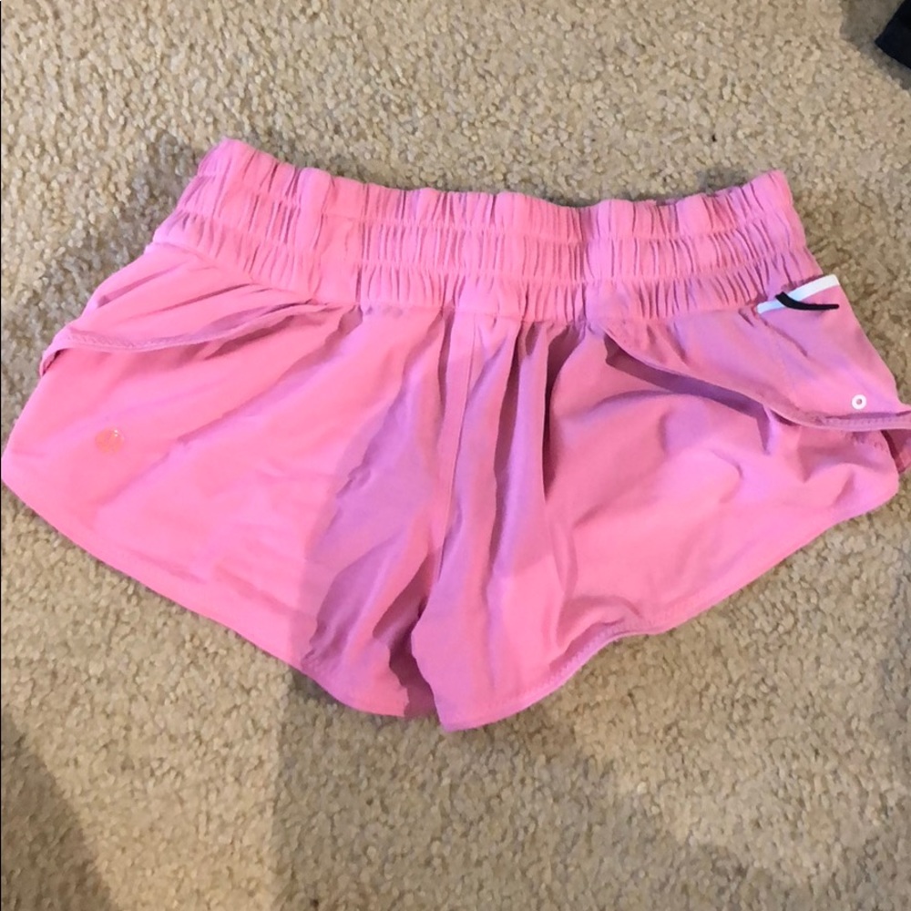 Pink lulu lemon shorts size 6